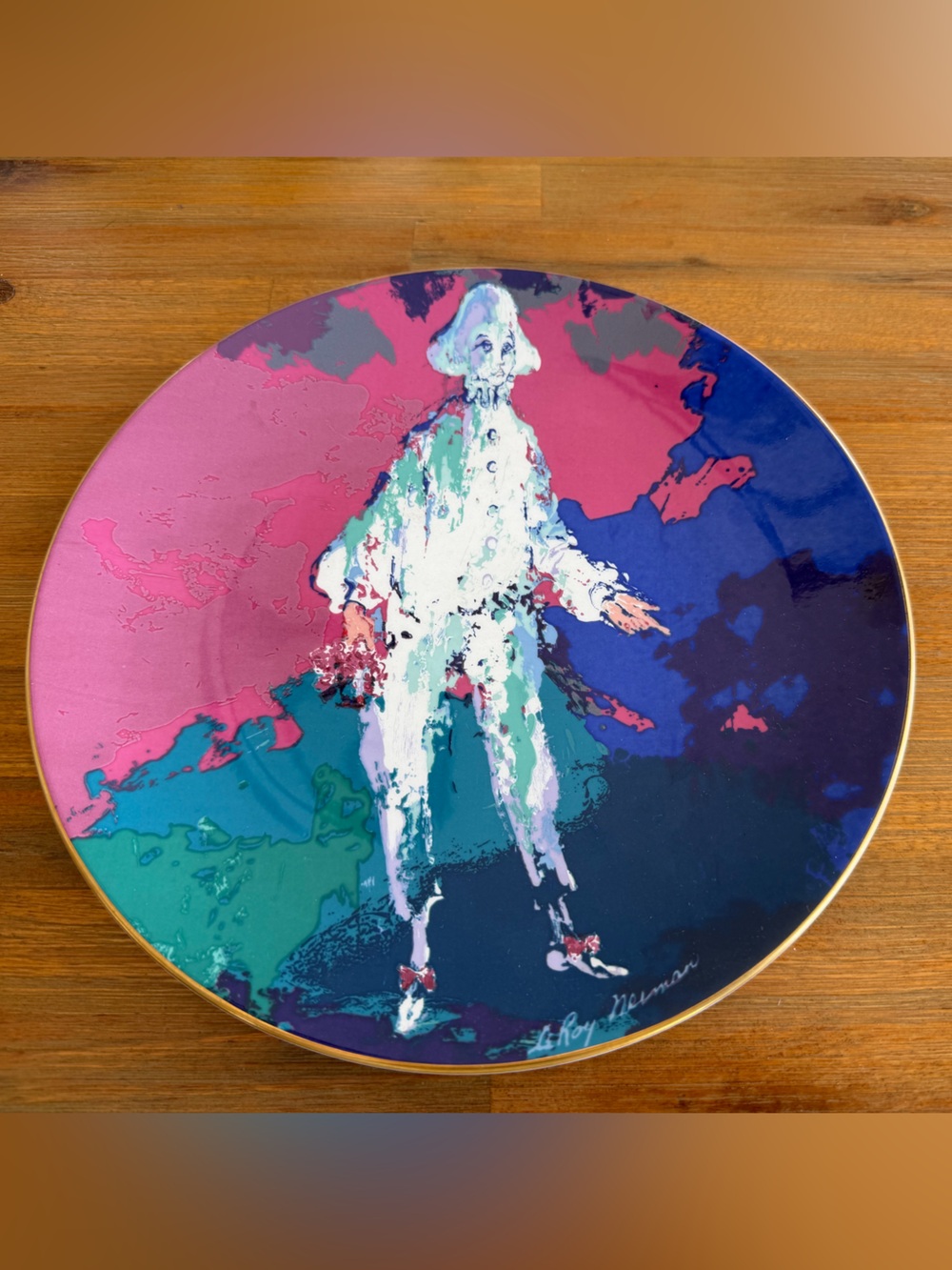 Vintage Royal Doulton 1975 Limited Edition Signed LeRoy Neiman Pierrot Plate